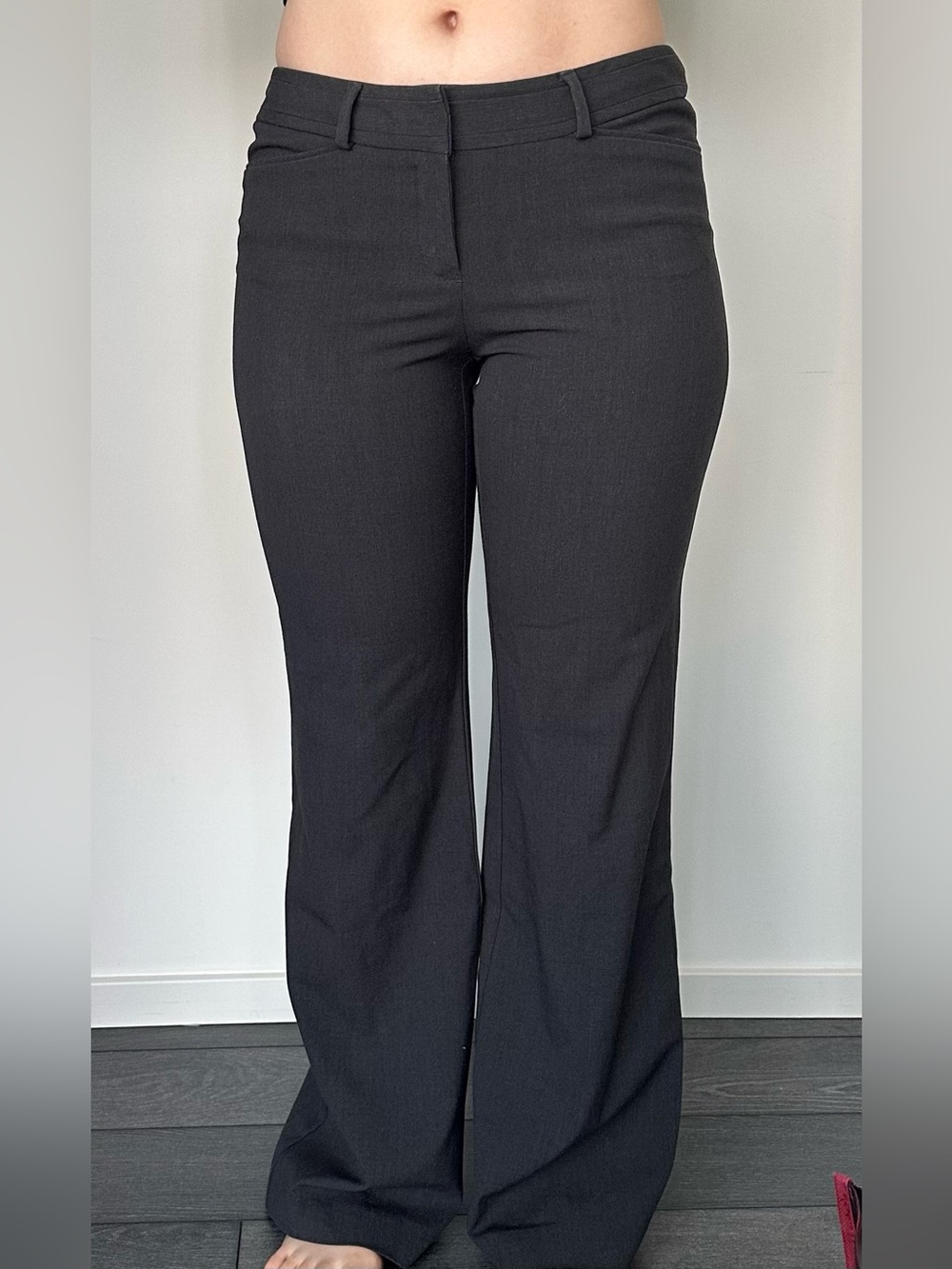 Low-rise bootcut office pants